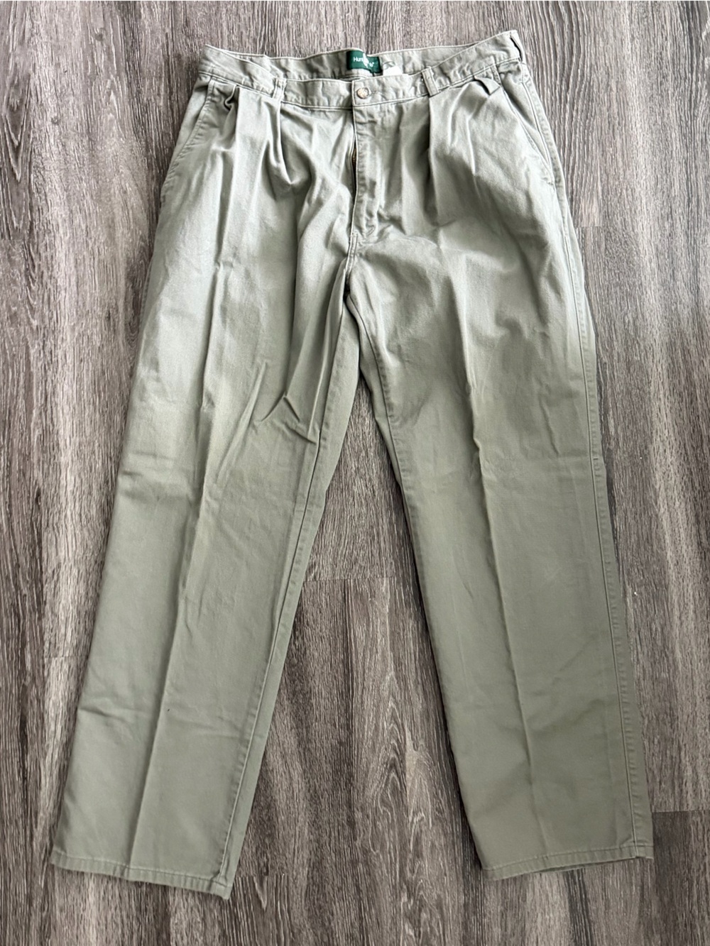 Hunt Club Light Olive/Tan Pleated Chinos